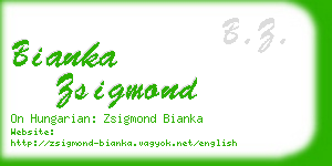 bianka zsigmond business card